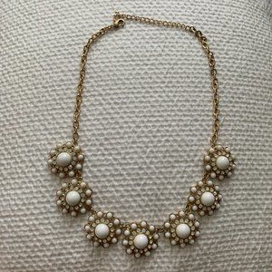 (2 for $5) gold necklace with white detail